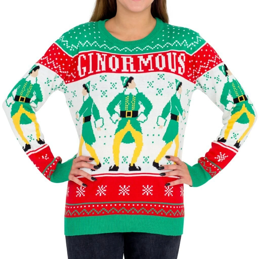 Ripple Junction Sweaters & Sweatshirts Elf Ginormous Ugly Christmas Sweater 3 Ripple Junction Sweaters & Sweatshirts Elf Ginormous Ugly Christmas Sweater
