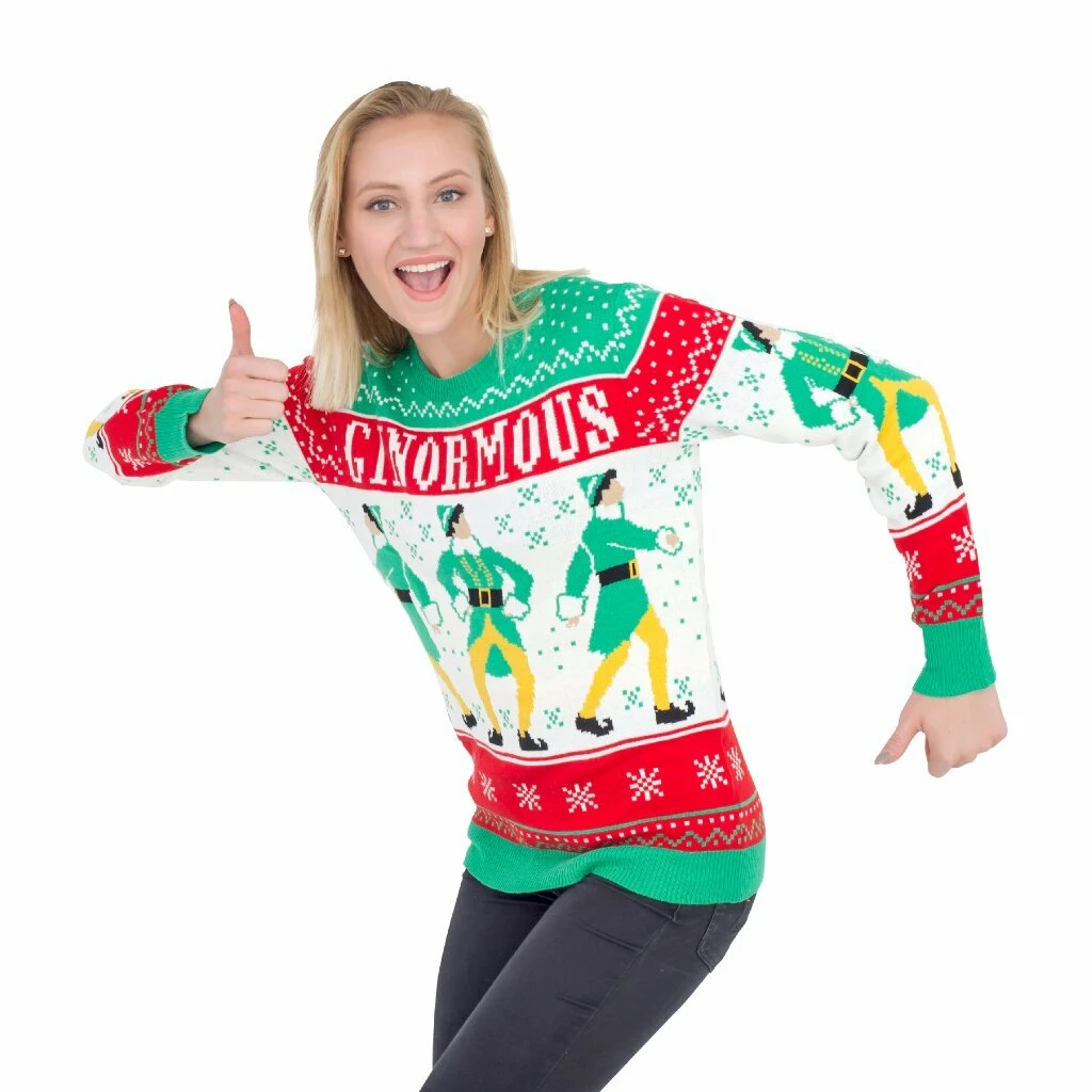 Ripple Junction Sweaters & Sweatshirts Elf Ginormous Ugly Christmas Sweater 4 Ripple Junction Sweaters & Sweatshirts Elf Ginormous Ugly Christmas Sweater