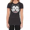 Life Clothing Women's Shirts Felix The Cat Face Outline T-shirt