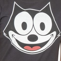 Life Clothing Women's Shirts Felix The Cat Face Outline T-shirt