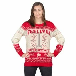 Ripple Junction Festivus For The Rest Of Us Pole Ugly Christmas Xmas Sweater