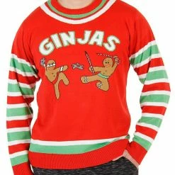 Costume Agent Fighting Ginjas Ugly Christmas Sweater Sweaters & Sweatshirts