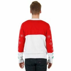 Costume Agent Ugly Christmas Sweater Snowman & Trees With Flashing Lights