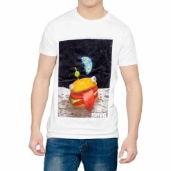 Mad Engine Fortnite Durrr Burger Space Adult White T-shirt Shirts / Tops