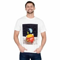 Mad Engine Fortnite Durrr Burger Space Adult White T-shirt Shirts / Tops
