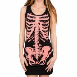 Life Clothing Glow In The Dark Skeleton Costume Tank Dress Dresses / Leggings