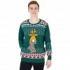 Costume Agent Sweaters & Sweatshirts Ugly Christmas Sweater Flashing Nose Reindeer Sweater