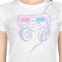 Ripple Junction Shirts / Tops Gremlins Gizmo Headphones 3D Glasses Juniors T-Shirt