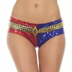 Underboss Harley Quinn DELUXE Sequins Panty Underwear