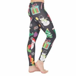 Costume Agent Holiday Symbols All Over Ugly Christmas Leggings