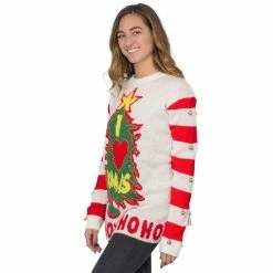 Costume Agent Sweaters & Sweatshirts I Love Xmas Light Up And Bells Christmas Sweater