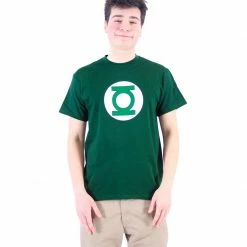 Changes Men's Shirts Green Lantern Logo Hunter Green T-shirt