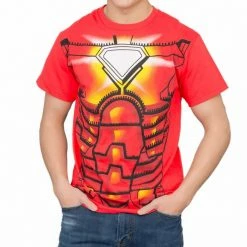 Mad Engine Iron Man Red Costume T-shirt Men's Shirts