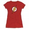 Trevco The Flash Lightning Bolt Logo Red Juniors T-Shirt
