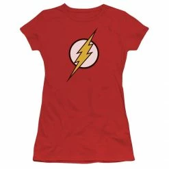 Trevco The Flash Lightning Bolt Logo Red Juniors T-Shirt