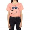 Mighty Fine Joe Cool Snoopy Cropped Peach T-shirt 1 Mighty Fine Joe Cool Snoopy Cropped Peach T-shirt