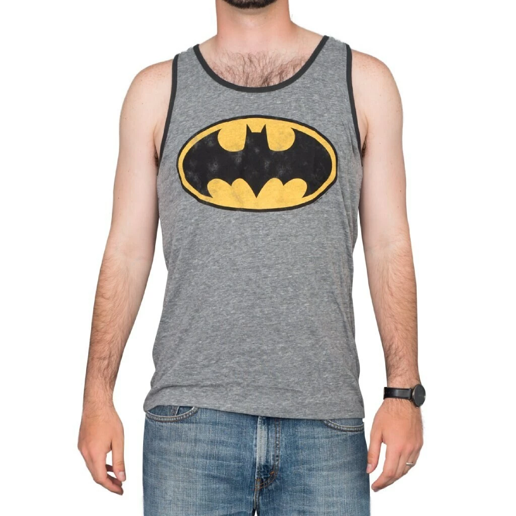Tank Tops Junk Food DC Comics Batman Logo Tank 3 Tank Tops Junk Food DC Comics Batman Logo Tank