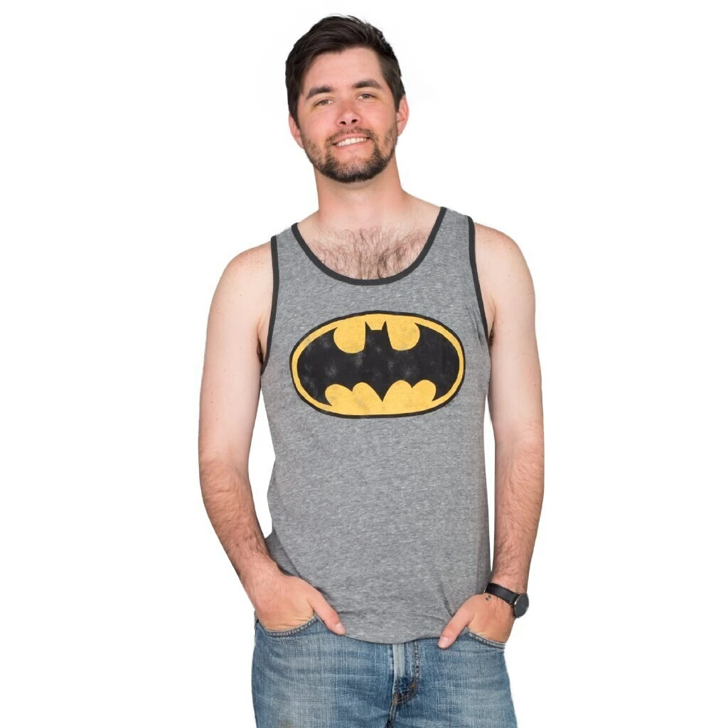 Tank Tops Junk Food DC Comics Batman Logo Tank 4 Tank Tops Junk Food DC Comics Batman Logo Tank