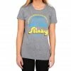 Art Box Juno Slinky Spring Walking Toy Gray Juniors T-Shirt Shirts / Tops