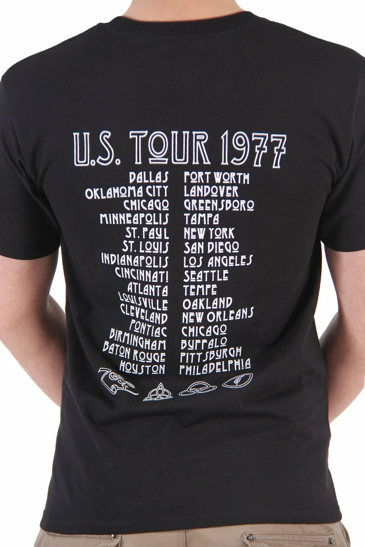 Art Box Led Zeppelin 1977 American Tour Black T-shirt 5 Art Box Led Zeppelin 1977 American Tour Black T-shirt