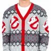 Mighty Fine Ghostbusters Logo Ugly Christmas Cardigan Sweater