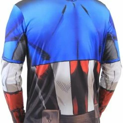 Mad Engine Shirts / Tops Captain America Sublimated Adult LONG SLEEVE Costume T-Shirt