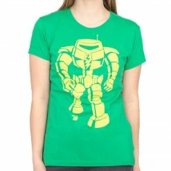 Ames Bros Shirts / Tops Man-Bot Vintage Graphic Green JUNIORS T-shirt