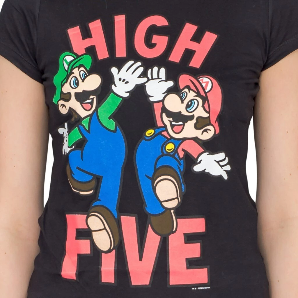 Fifth Sun GAMES Mario & Luigi High Five Sheer T-shirt 3 Fifth Sun GAMES Mario & Luigi High Five Sheer T-shirt