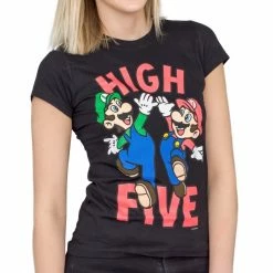 Fifth Sun GAMES Mario & Luigi High Five Sheer T-shirt