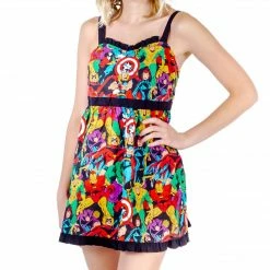 Mighty Fine Dresses / Leggings Marvel Super Heroes All Over Sweetheart Dress