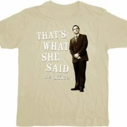 T-Line Shirts / Tops The Office That's What She Said Beige T-Shirt