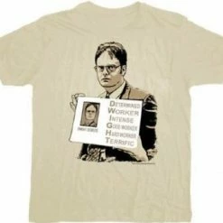 T-Line The Office D.W.I.G.H.T. Tan T-shirt