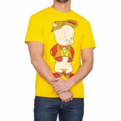 Fifth Sun Porky Pig Front And Back Adult T-Shirt