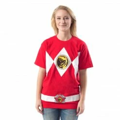 Mighty Fine Power Rangers Costume Adult T-Shirt Shirts / Tops