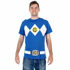 Mighty Fine Power Rangers Costume Adult T-Shirt Shirts / Tops