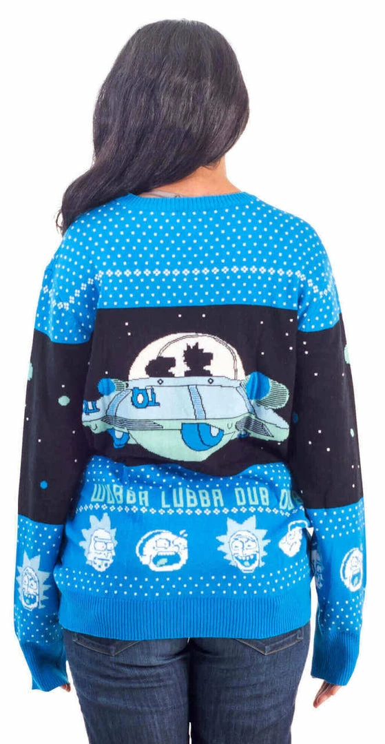 Ripple Junction TV SHOWS Rick And Morty Wubba Lubba Spaceship Christmas Sweater 4 Ripple Junction TV SHOWS Rick And Morty Wubba Lubba Spaceship Christmas Sweater