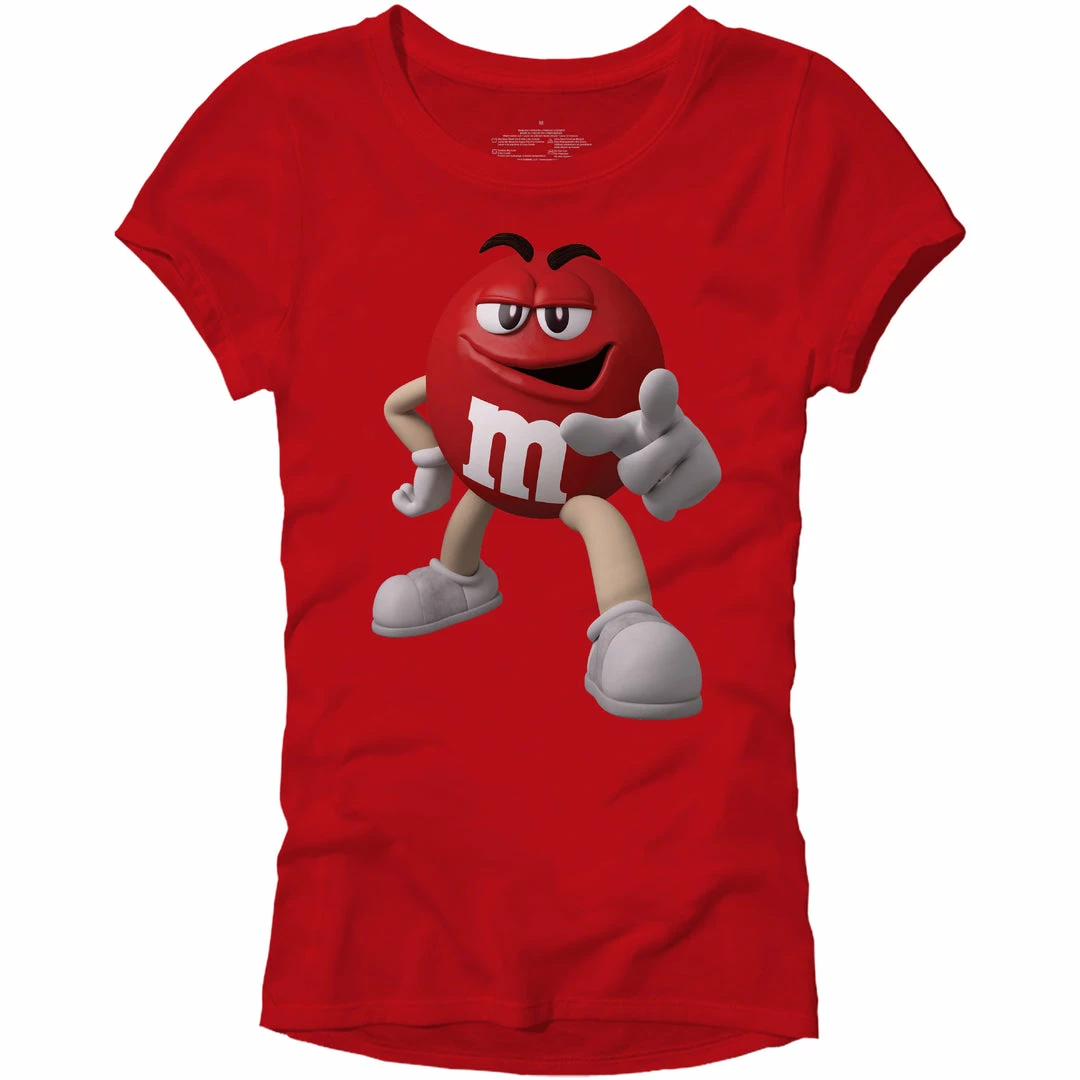 Mad Engine M&M's Candy Character Face Juniors T-Shirt Women's Shirts 4 Mad Engine M&M's Candy Character Face Juniors T-Shirt Women's Shirts