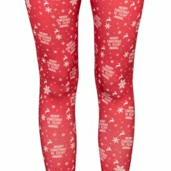 Costume Agent MOVIES Merry Christmas Ya Filthy Animal Women's Red Leggings