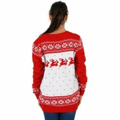 Costume Agent Sweaters & Sweatshirts Ugly Christmas Sweater Two Big Humping Reindeer Sweater