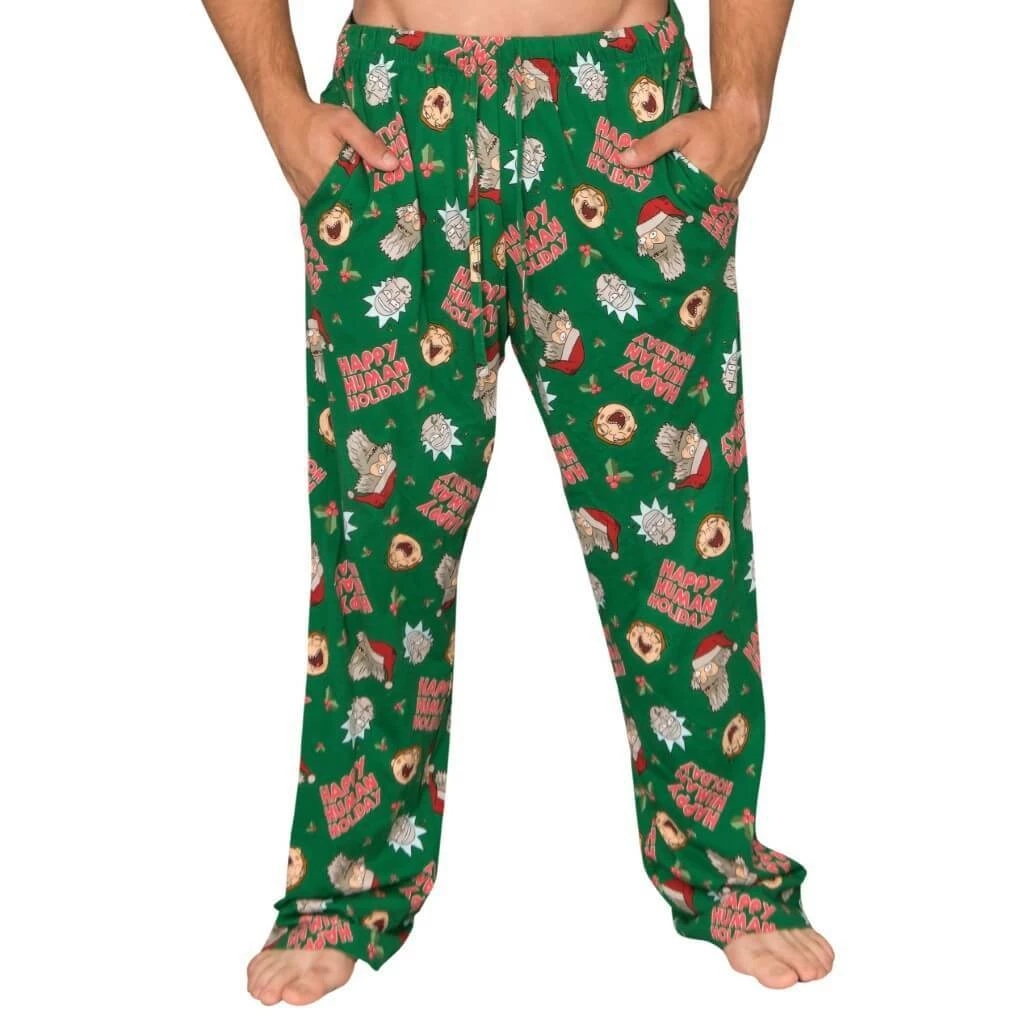 Underboss Rick And Morty Happy Human Holidays Lounge Pants Pajamas / Underwear 3 Underboss Rick And Morty Happy Human Holidays Lounge Pants Pajamas / Underwear