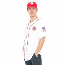 Costume Agent Rockford Peaches AAGPBL Baseball Mens Costume Jersey & Hat Shirts / Tops