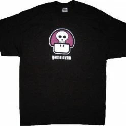 Fifth Sun Nintendo Game Over Purple Poison Mushroom T-shirt GAMES