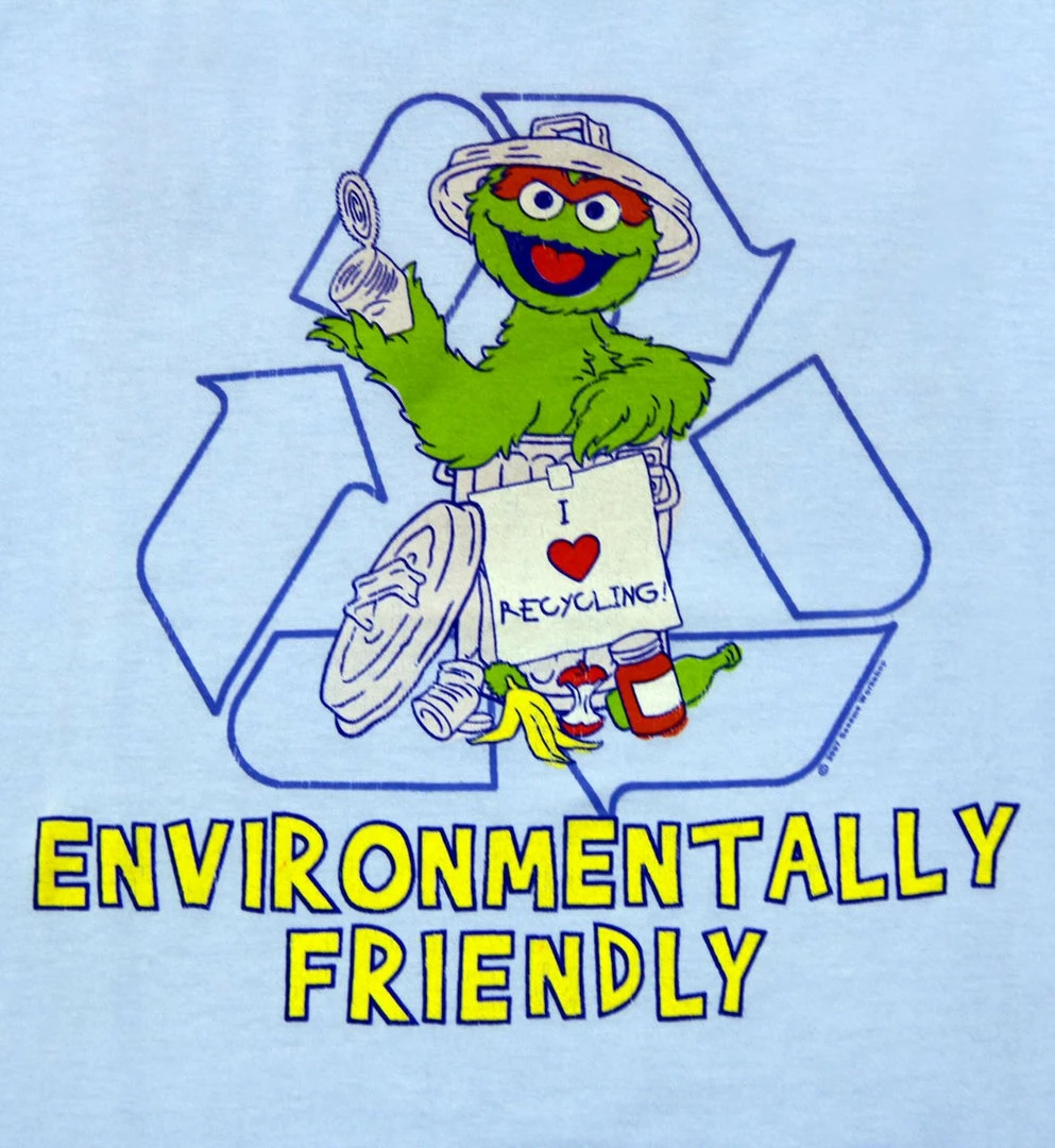 Mighty Fine Sesame Street Oscar The Grouch "Environmentally Friendly" T-shirt