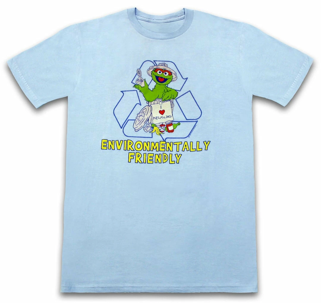 Mighty Fine Sesame Street Oscar The Grouch "Environmentally Friendly" T-shirt