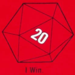 Art Box Shirts / Tops Sheldon Cooper 20 Sided Dice D20 Adult Red T-shirt