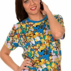 Underboss The Simpsons Springfield Multi Character Collage T-shirt Tee Men's Shirts