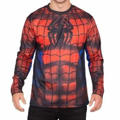 Mad Engine Spider-Man Sublimated Adult LONG SLEEVE Costume T-Shirt
