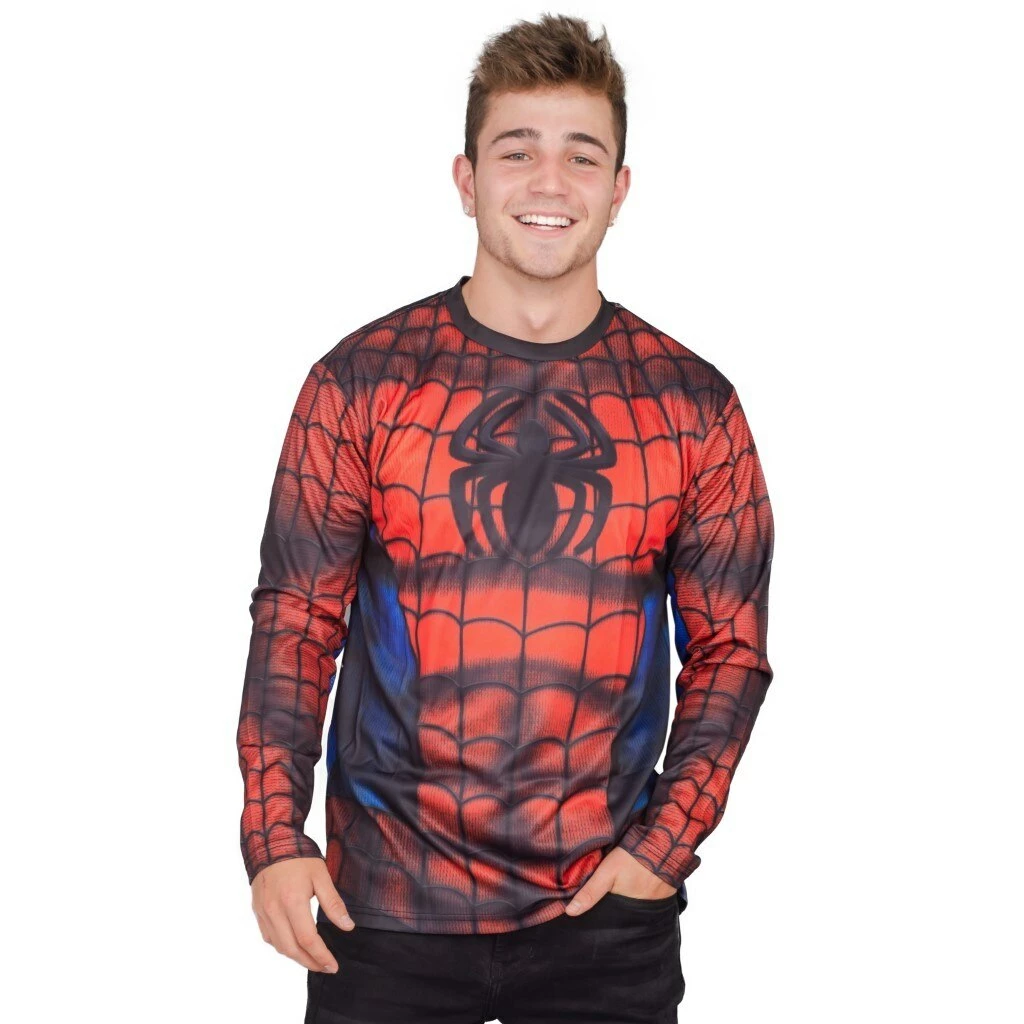 Mad Engine Spider-Man Sublimated Adult LONG SLEEVE Costume T-Shirt 4 Mad Engine Spider-Man Sublimated Adult LONG SLEEVE Costume T-Shirt