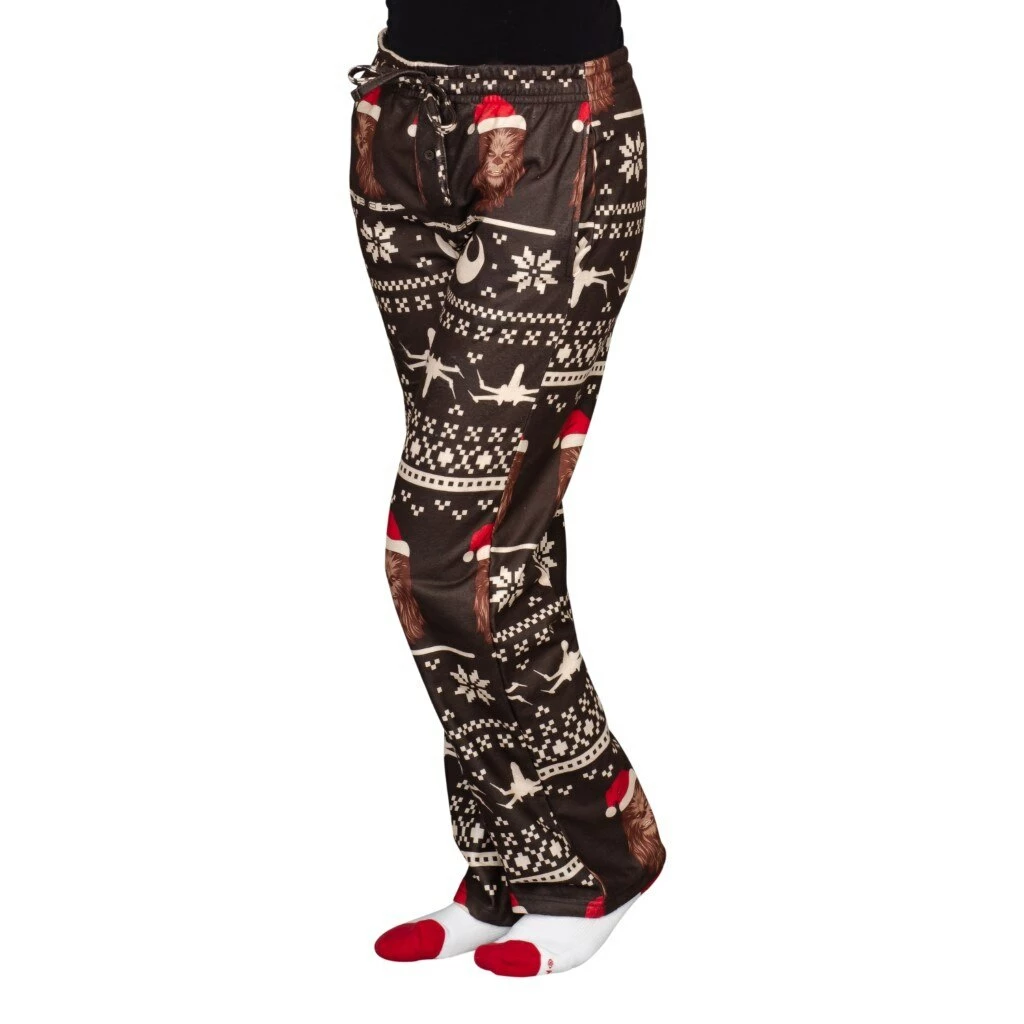 Mad Engine Pajamas / Underwear Star Wars Chewbacca Christmas Brown Lounge Pants 3 Mad Engine Pajamas / Underwear Star Wars Chewbacca Christmas Brown Lounge Pants