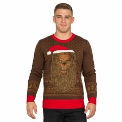 Mad Engine Sweaters & Sweatshirts Star Wars Chewbacca Furry Face Ugly Christmas Sweater